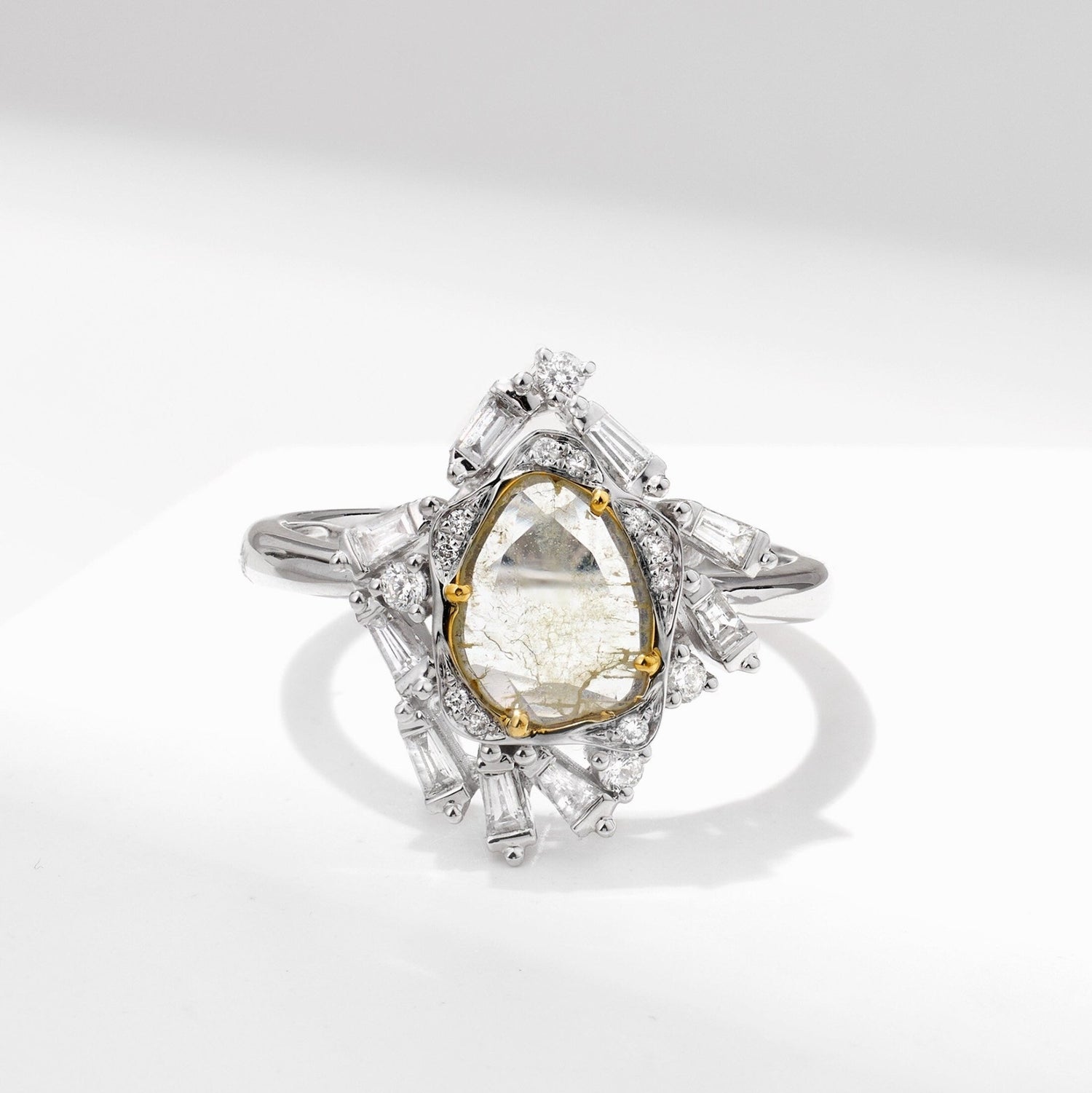 Slice Diamond Sunflower Ring