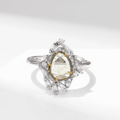 Slice Diamond Sunflower Ring