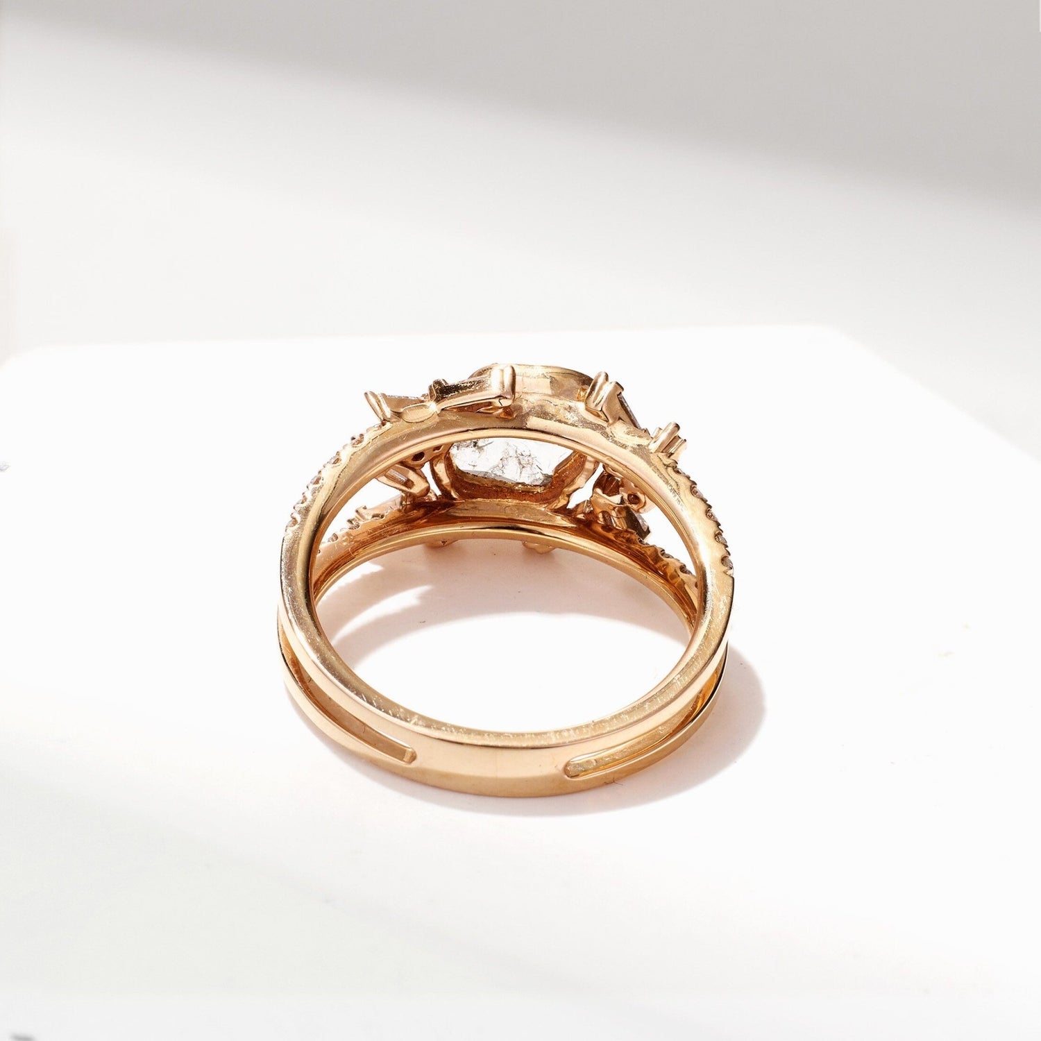 Vintage - Style Diamond Slice Ring - Jewelry And Store