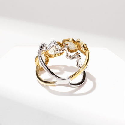 Slice Diamond Orbit - Style Statement Ring - Jewelry And Store
