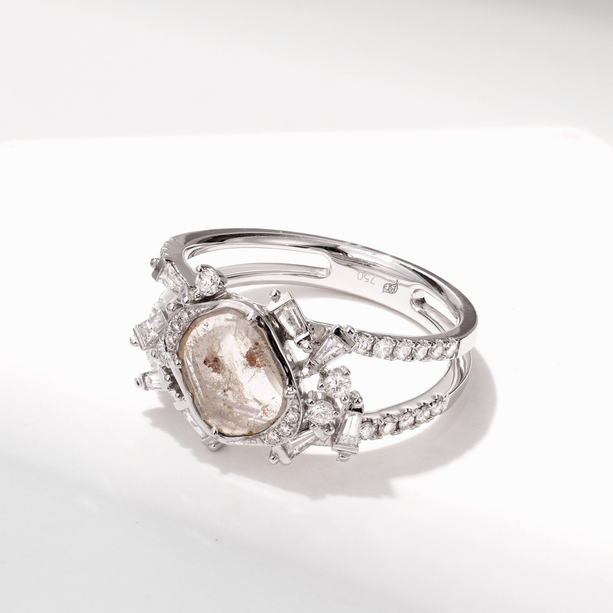 Vintage-Style Diamond Slice Ring